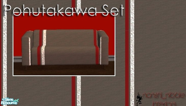 Sims 2 — FA Comp - Pohutakawa Kitchen - Sofa by TSR Archive — Part of the Pohutakawa Set