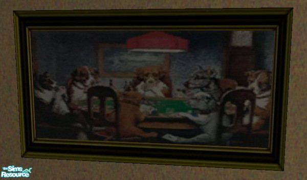 Sims 2 — Painting:  Dogs Playing Poker by SSilver — What bar room would be complete without a painting of "Dogs