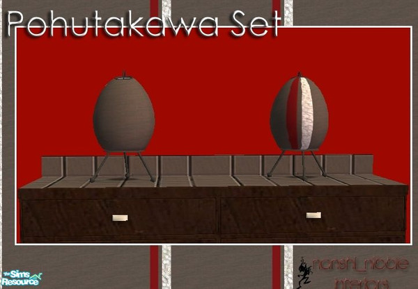 Sims 2 — FA Comp - Pohutakawa Kitchen - Table Lam by TSR Archive — Part of the Pohutakawa Set