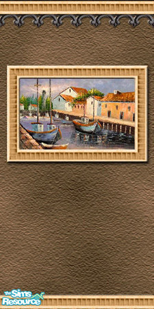 Sims 2 — Cocoa Venetian Wall 2 by Simaddict99 — Gorgeous Venetian textured wall with intriguing architectural detail,