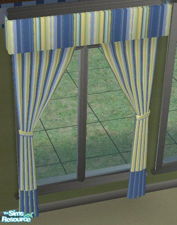 Sims 2 — Porcelain Silo Curtains by TSR Archive — Curtains for the Porcelain Silo bedroom. 