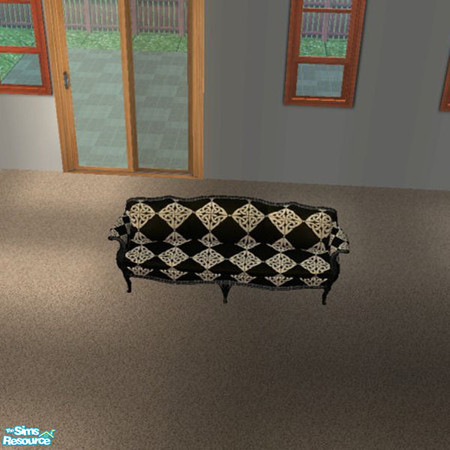 Sims 2 — Black Couch Base by Irish Pride — Irish Pride Interior Designs presents the black couch base for the Celtic