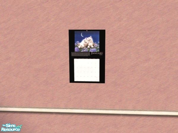 Sims 2 — Kittens wall calendar by Bitzybus — Calendar with kittens for the wall.