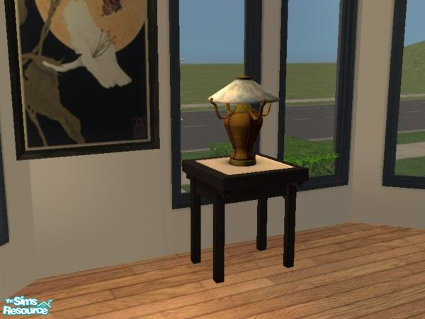 Sims 2 — Lamp by toriamos — Only the shade is recolored. I thought a lighter shade would be a lot nicer. The set has been