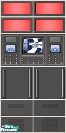 Sims 2 — computerwall black 3 by The_Unicorn — black 