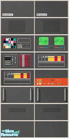 Sims 2 — computerwall black by The_Unicorn — to go with the grey's