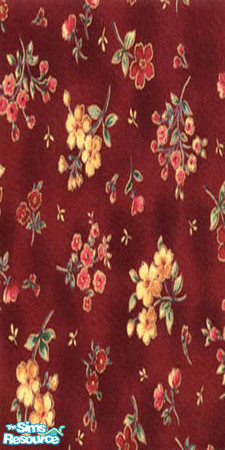 Sims 2 — Flowered Wallpaper by Iceman721 — Beauty flowers with a dark red background.