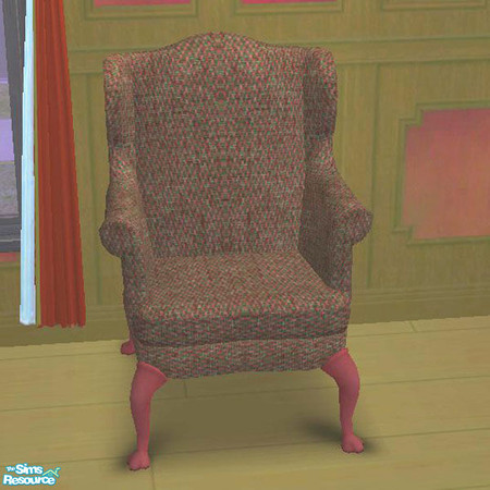 Sims 2 — Realistic Tweed Armchair with redwood le by buntah — This is the armchair for my Cozy and Warm set. I love the