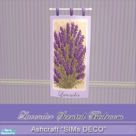 Sims 2 — Lavender Scented Tapestry by Cashcraft — Lavender Scented Wall Tapestry. 