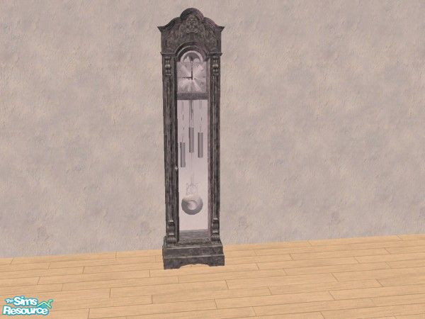 Sims 2 — Grandfather clock by Bitzybus — Grandfather clock in grey to go with the set.