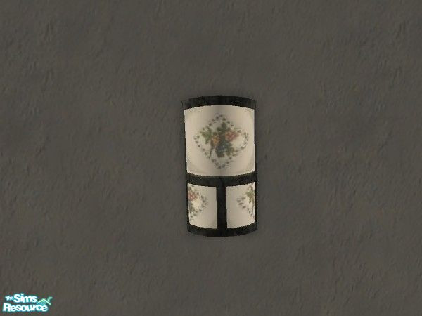 Sims 2 — Wall lamp - metal by Bitzybus — Dark grey metal for the wall lamp. 