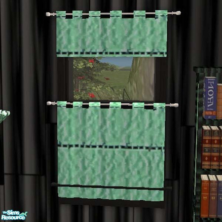 Sims 2 — Mint curtains by buntah — These are the curtains for my Mint Madness set.