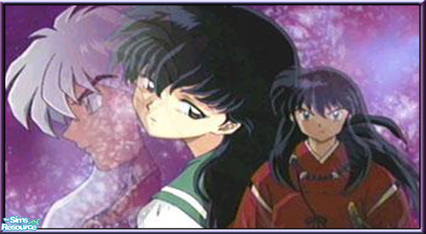 Sims 2 — Torn Rug Set by KagomeHanyou — Not literally torn. A rug of Inuyasha/Kagome/Inuyasha(human)