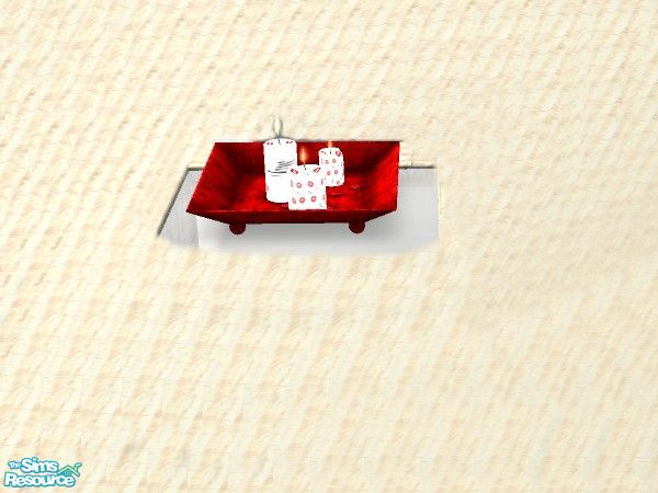 Sims 2 — Red Candle base by Bitzybus — Red candle base to match the Love & Kisses bedroom set.