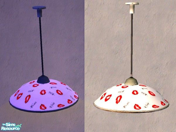 Sims 2 — Love & Kisses ceiling lamp by Bitzybus — Paper ceiling Lamp to go with the Love & Kisses bedroom set.