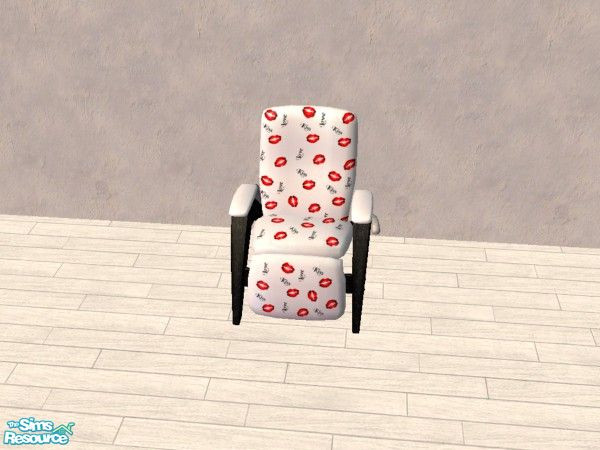 Sims 2 — Chair cushion by Bitzybus — Chair cushion for the Love & Kisses bedroom set.
