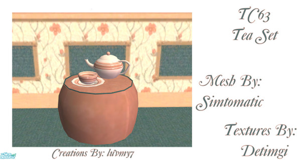 Sims 2 — TC63 Living Room Set - Tea Set by luvmy7 — I recolored this Living Room Set using the Awesome Serene Living Room