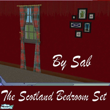 Sims 2 — The Scotland Bedroom Set Curtains by Sab — Curtains