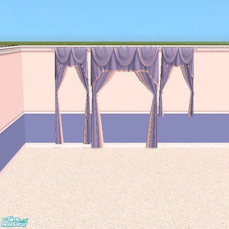 Sims 2 — Spring Breeze Curtains by Outpost_Road — Curtains to match the Spring Breeze Bedroom set.