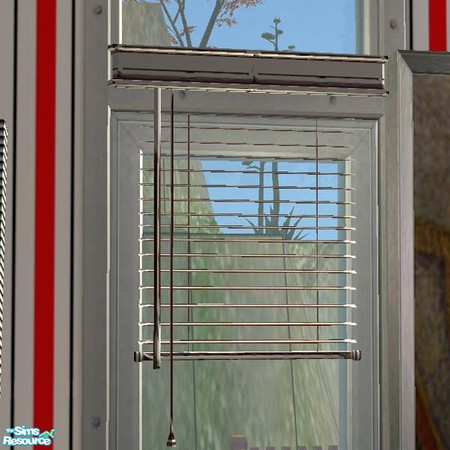 Sims 2 — Silver Venetian Blinds by buntah — These are the silver venetian blinds for my Artist's Office set.