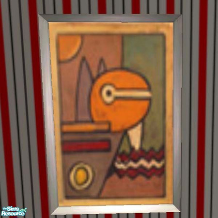 Sims 2 — Paul Klee Painting by buntah — This is the Paul Klee painting for my Artist's Office set.