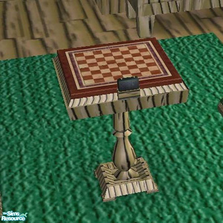 Sims 2 — Light Wood Chess Table by buntah — This is the chess table for my Mean Green Bedroom set.