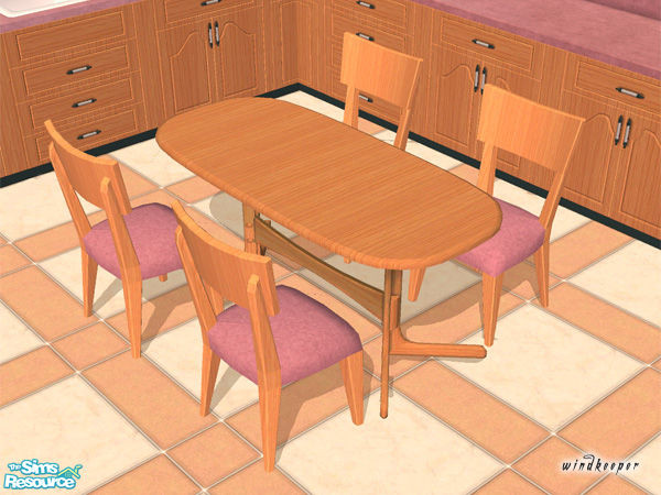 Sims 2 — "Besher" Kitchen dining table, design 2 by TSR Archive — "Besher" Kitchen dining table,
