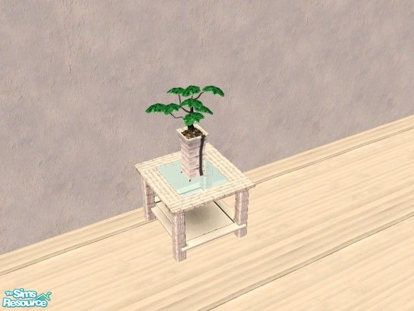 Sims 2 — Bonsai tree by Bitzybus — A new pot for the bonsai made of pale bamboo.