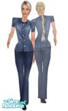 Sims 1 — Cow Girl5 by DOT — A button up blue jean top, worn with blue jeans and heeled boots :) All 3 skin tone. Lgt tone