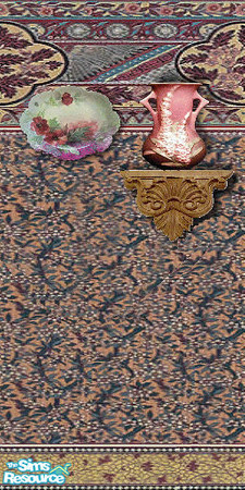 Sims 2 — VictorianBlush Wallgrouping by arenaria — Authentic Victorian wallpaper with wall grouping. By Arenaria Pattern