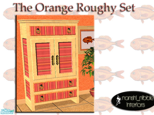 Sims 2 — The Orange  Roughy Set - Dresser by TSR Archive — Part of the orange roughy set