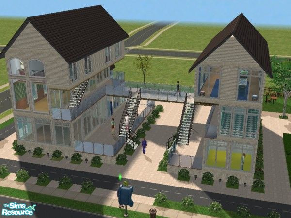 Sims 2 — dOWnToWN by gbourn — It has got e-v-e-r-y-t-h-i-n-g pLUs Art Gallery (top floor)plus StYLe!!! Fashionable