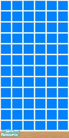 Sims 2 — Modern Blue 2 by LittleSimPeople — Blue tile...floors to match.