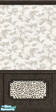 Sims 2 — "Snow Leopard" wallpaper 3 by TSR Archive — "Snow Leopard" wallpaper with dark wood