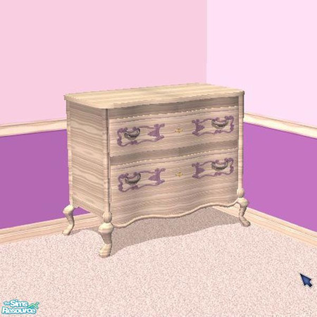 Sims 2 — Lavender Colonial Dresser by Outpost_Road — Colonial dresser to match the Colonial Lavender Bedroom set.
