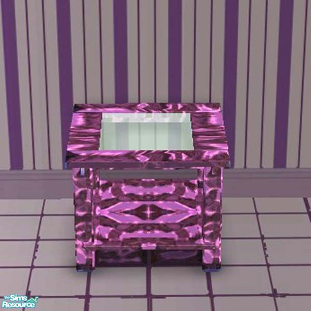 Sims 2 — Purple Chrome End Table by buntah — This is the end table for my Total Decadence set.