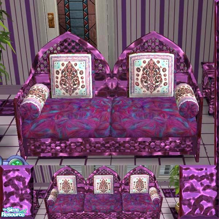 Sims 2 — Purple Chrome Loveseat & Sofa FRAME by buntah — This is the frame for the sofa and loveseat for my Total