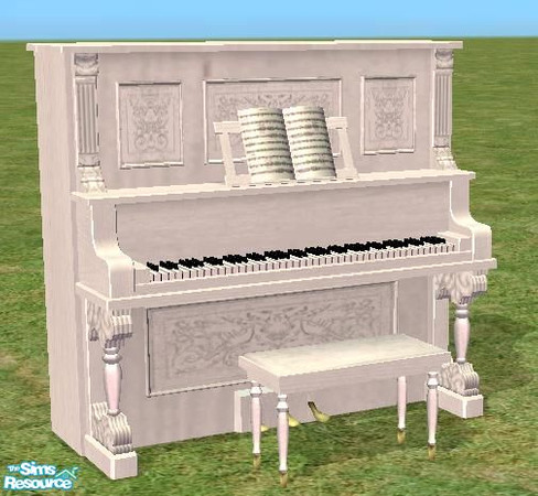 Sims 2 — White piano by Nemi — Classy looking white piano. Credit goes to: Numenor, RGiles and Quaxi at ModTheSims2 for