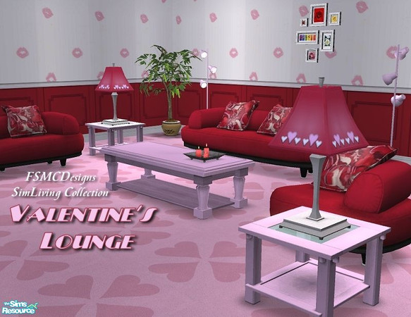 Sims 2 — FSMCDESIGNS Valentine's Lounge Collectio by FSMCDESIGNS — To get your Sims in the mood for love, here is a den
