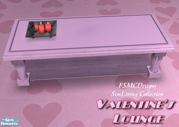 Sims 2 — FSMCDESIGNS Coffee Table by FSMCDESIGNS — Part of my Valentine's Lounge Collection. Enjoy, Michael