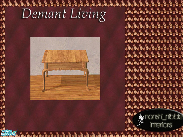 Sims 2 — Demant Living - Side Table by TSR Archive — Special thanks to the beautiful works of art of Rozi Demant which