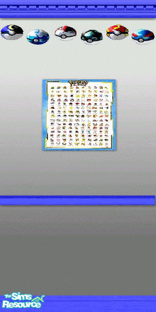 Sims 2 —  by Bitzybus — For decoration of the wall, to match the set.