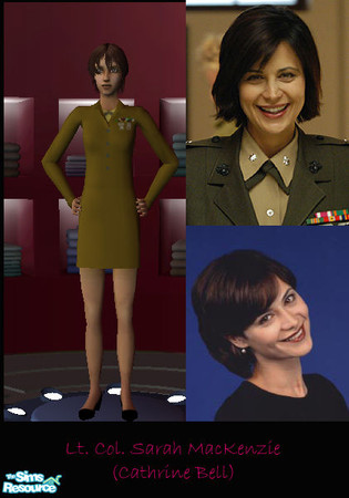 Sims 2 — Sarah MacKenzie by Fotl — This Sim is a charakter of JAG. The actress' name is Catherine Bell.