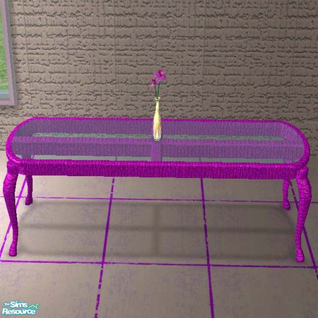 Sims 2 — Purple Dining table by buntah — This is the dining table for my Total Decadence set.