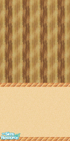 Sims 2 — Aztec Wall - Beige paint on bottom with by mrsnbayley — Aztec Wall Set Part 3. Beige paint on bottom with Wood