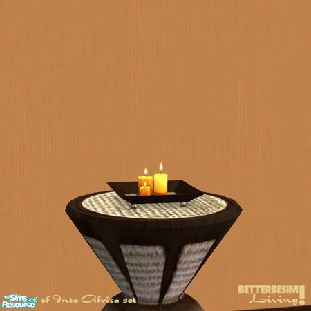 Sims 2 — Into Africa Bedroomset - Candles by BetterbeSim — Candles to match the colors of the Into Africa Bedroom set.