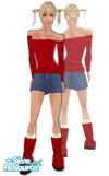 Sims 1 — Uggs Dark Red by DOT — Dark Red Ugg boots :) Wonderful mesh by Superman. All 3 skin tone.