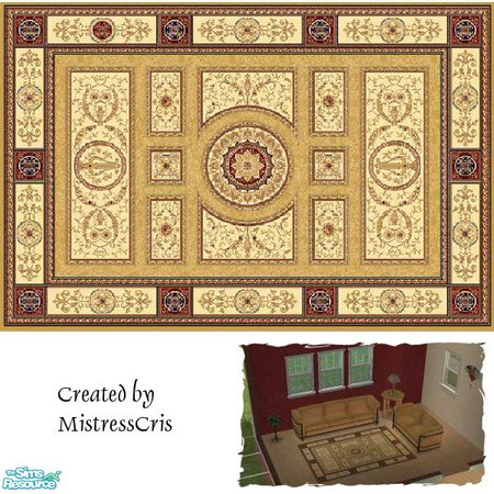 Sims 2 — MC Rug Set 01 by mistresscris — Created by MistressCris Carpeting made to look like a rug. 6 tiles in all.