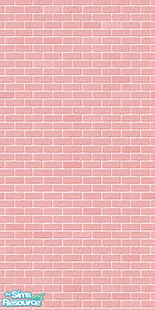 Sims 2 — Coral brick wall by TSR Archive — Coral external brick wall