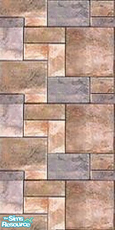 Sims 2 — Exterior Brick by Lorah — blue pink